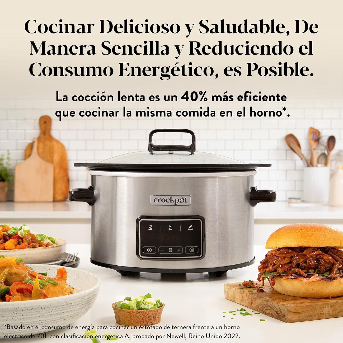 Crockpot Digitaler Slow Cooker Sizzle & Stew 6,5 l CSC112X (generalüberholt)