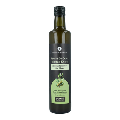3-pack Planeta Huerto extra jungfruolja, tidig skörd, grön, ofiltrerad, 500 ml