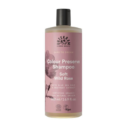 Shampooing Soft Wild Rose Color Urtekram, 500 ml