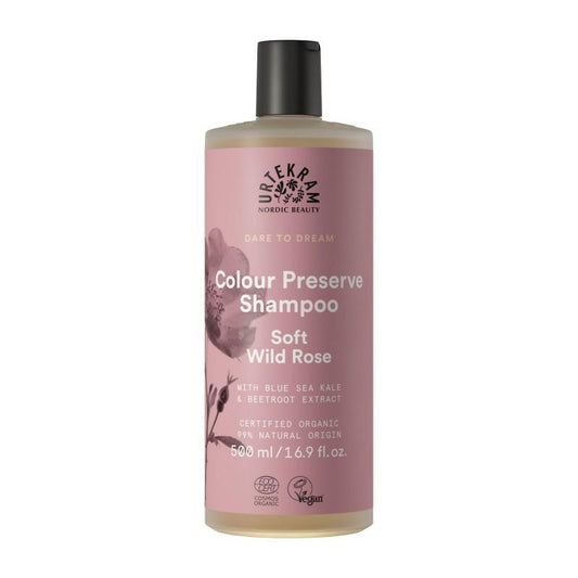Shampoo Soft Wild Rose Color Urtekram, 500 ml