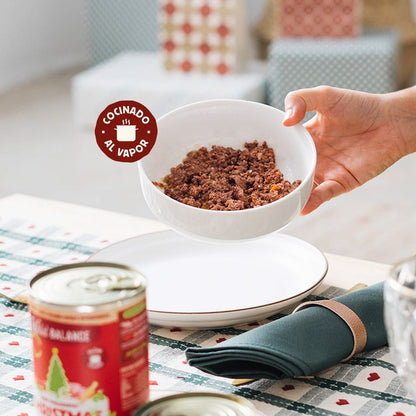 Boîte Recette de Noël BARF cerf et lapin pour chiens Wild Balance 400 g