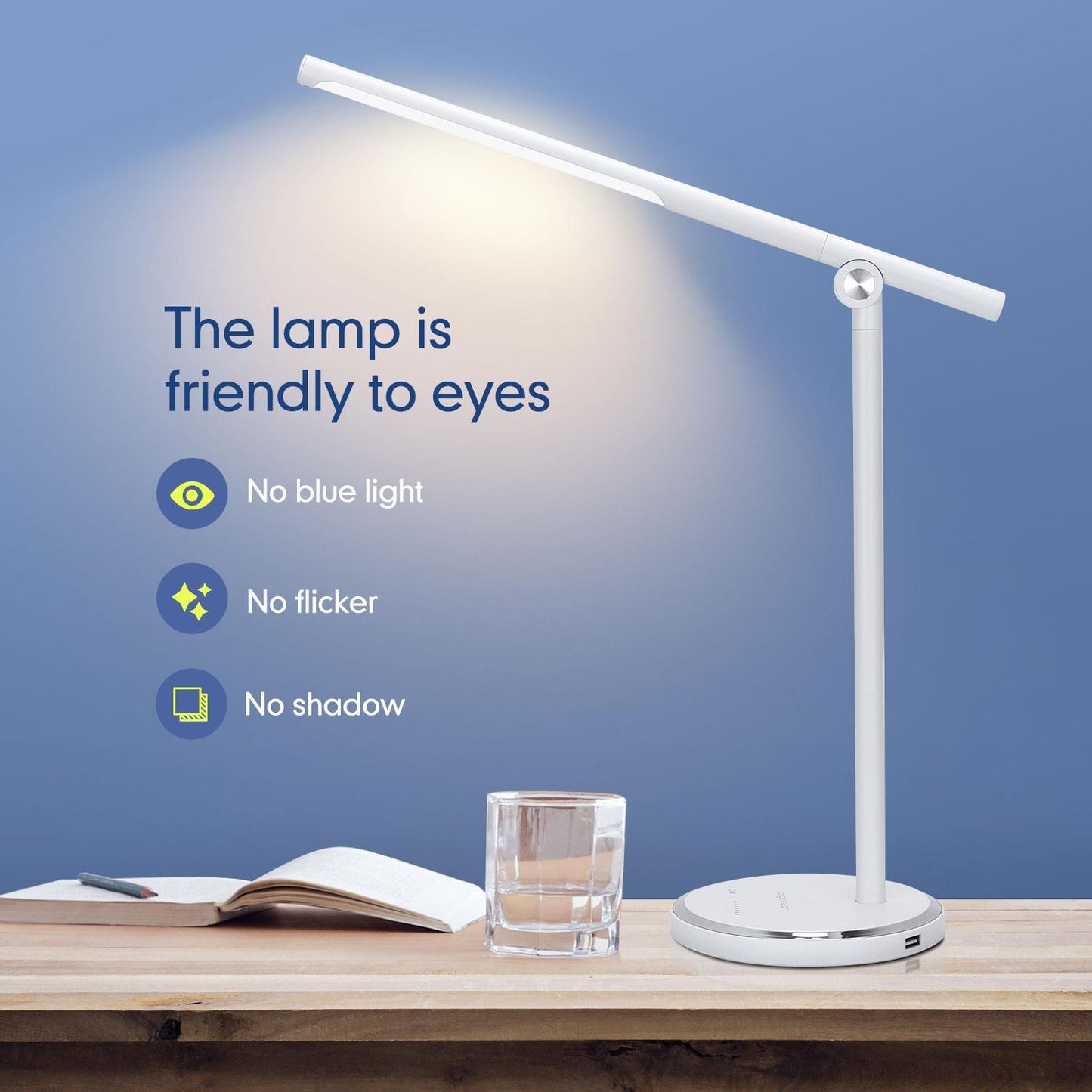 8W White LED Flexo 8W touch & stepless dimming with USB charger