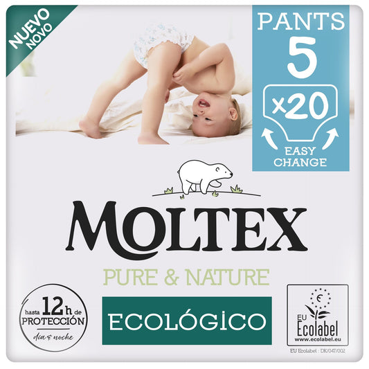 Culottes Moltex Pure & Nature T5 (9-14 kg), 20 unités