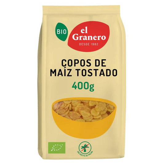 Organic Toasted Corn Flakes El Granero 400 g