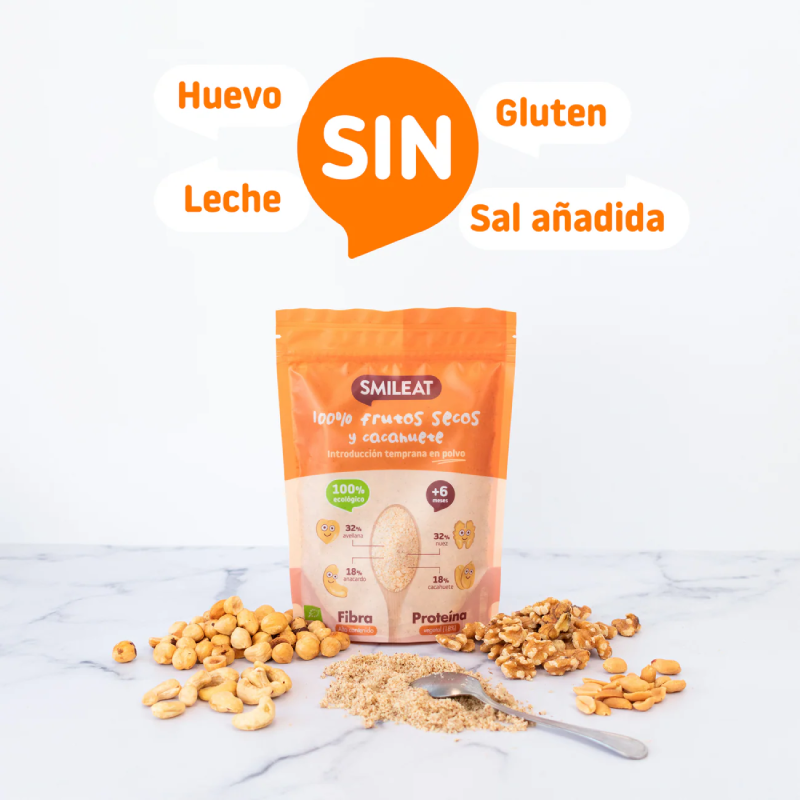 Bio-Mischung aus Trockenfrüchten und Erdnusspulver Smileat 200 g