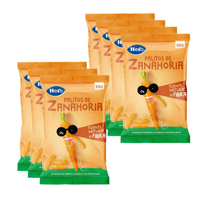 Lot de 7 bâtonnets de carottes 30 g - Hero Kids
