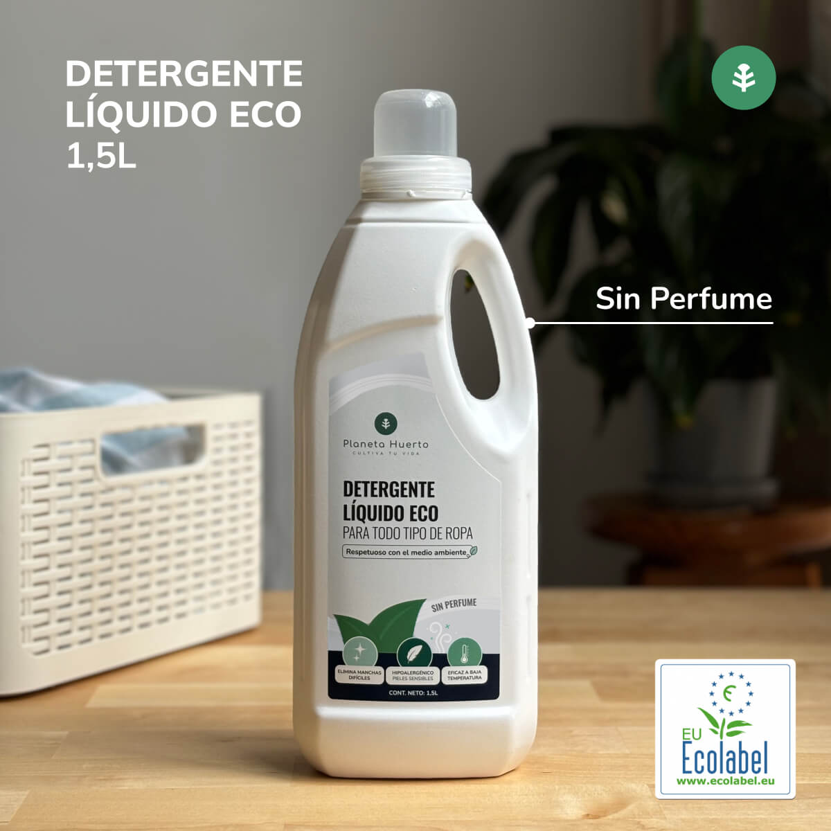 Pak 3xLiquid Wasmiddel ECO Ongeparfumeerd Planet Orchard 1,5 liter