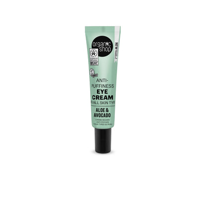 Crème contour des yeux anti-poches à l'aloès et à l'avocat Organic Shop 30 ml