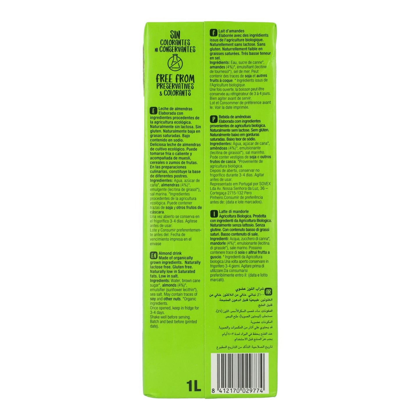 Biologische amandelmelk Santiveri 1 L