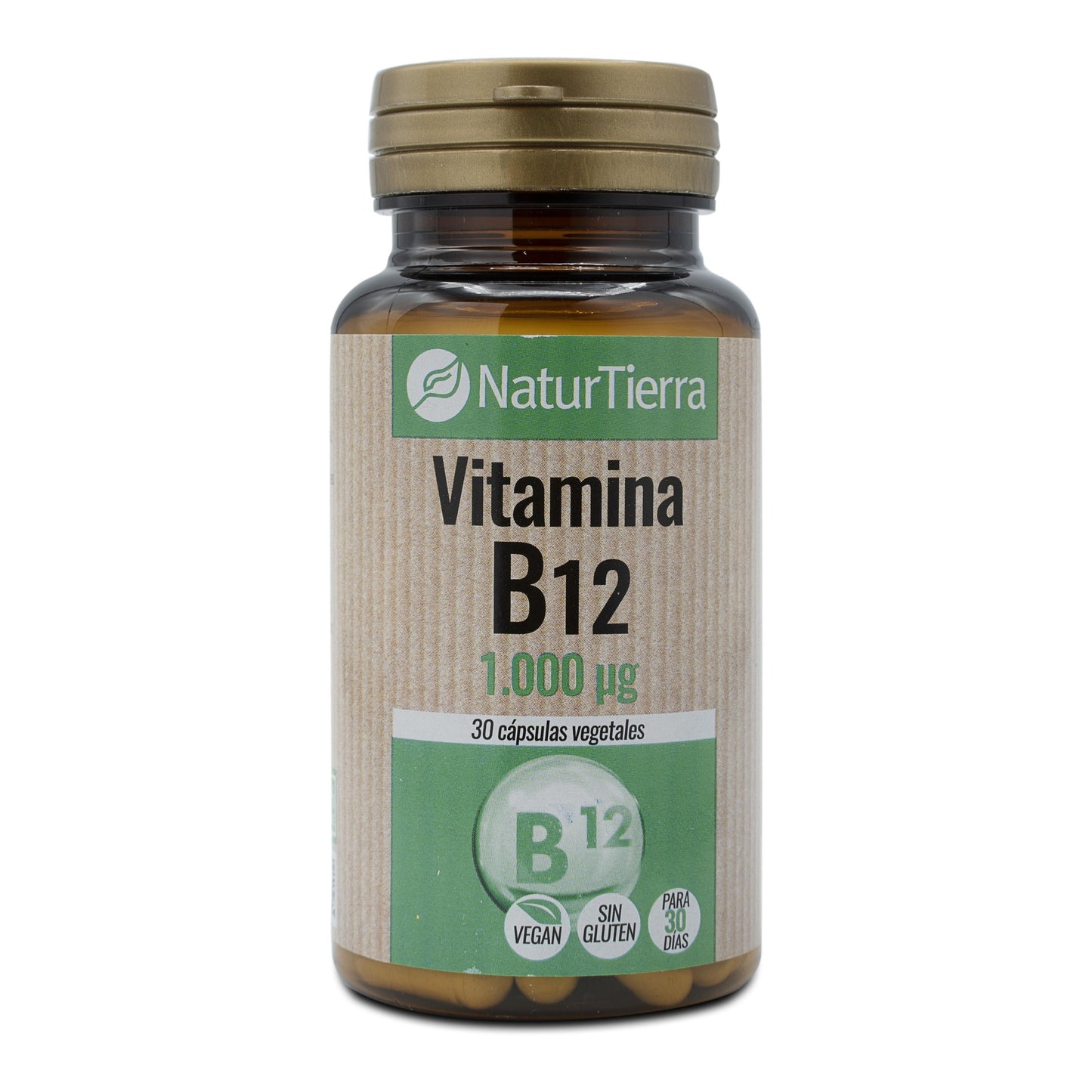 Vitamine B12, 30 plantaardige capsules. NaturTierra