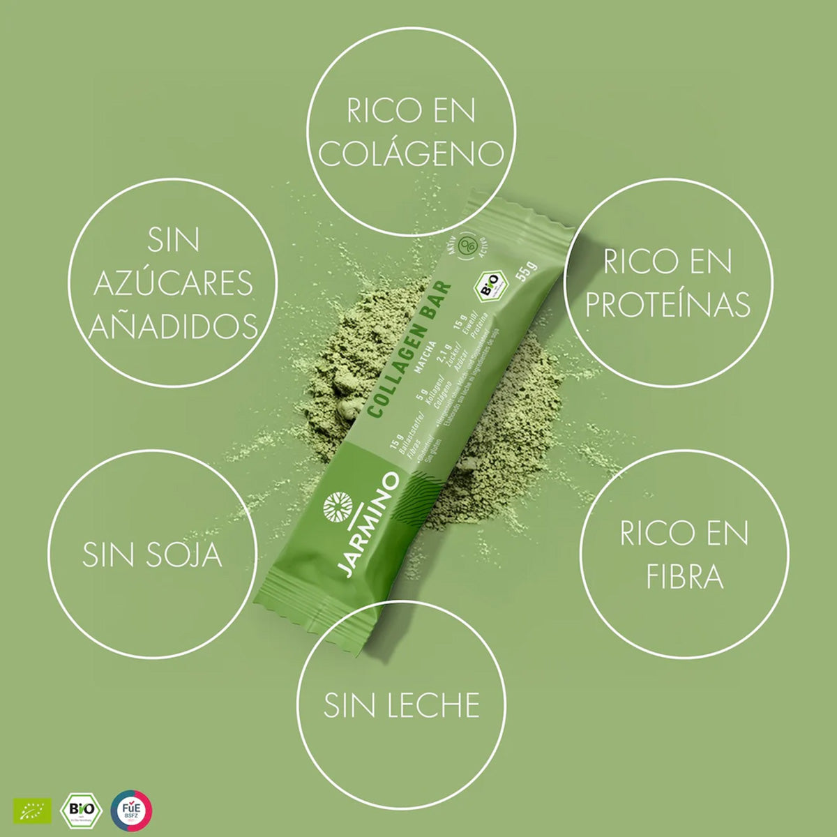 Matcha BIO Kollagenriegel 55 g
