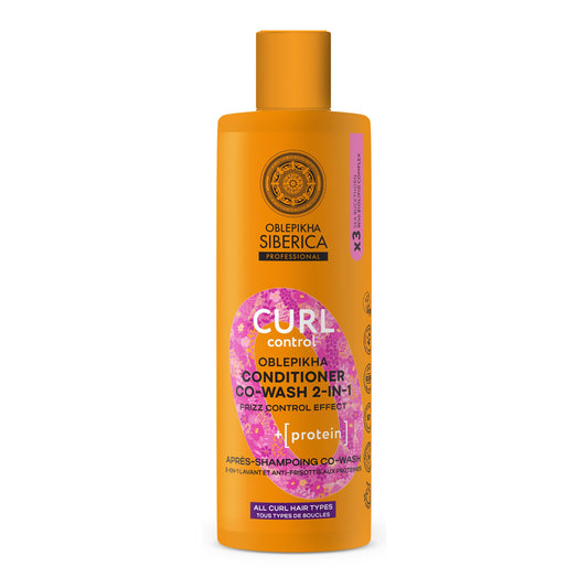 Natura Siberica CURL CONTROL 2-in-1 Co-Wash Conditioner with Proteins, 400 ml