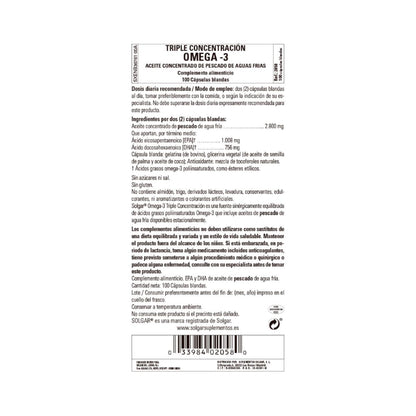 Confezione da 2 Omega 3 tripla concentrazione, 100 capsule