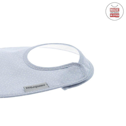 Rund haklapp med kardborreband Sky celeste/ Lluvia  Cambrass