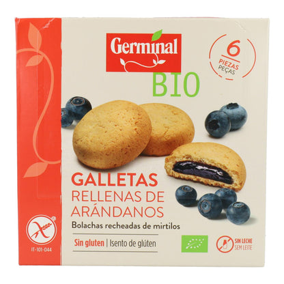 Glutenfria kakor fyllda med blåbärskräm Germinal, 200 g
