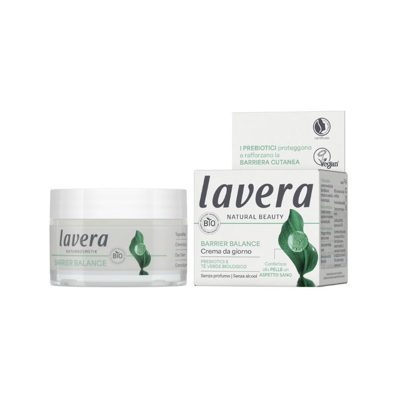 Crema da giorno unisex Barrier Balance Prebiotici e tè verde Lavera 50 ml