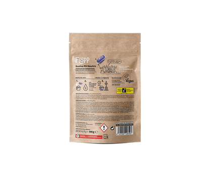 Lot de 2 x Nettoyant pour sols écologique pH neutre, sachet souple Flopp 20 capsules