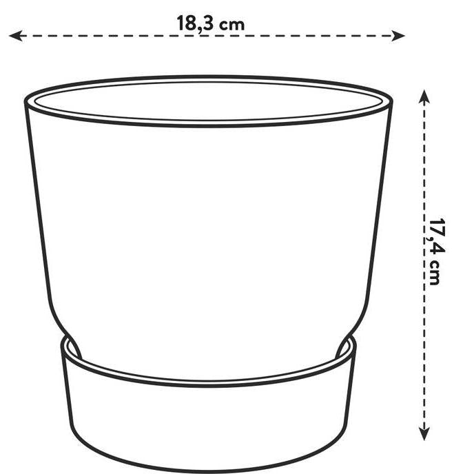 Greenville Elho Anthracite 30 cm Planter with Integrated Saucer