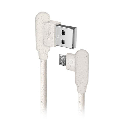 Umweltfreundliches Micro-USB-Kabel, zu 35 % aus biologisch abbaubaren Materialien hergestellt SBS Weiß