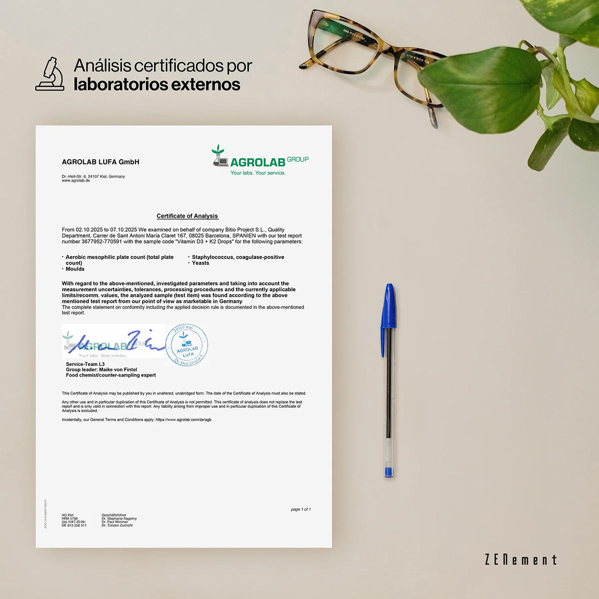 Vitamin D3 + K2, Cholecalciferol (2000 IE) & MK-7 (150 μg) Zenement, 200 Tabletten