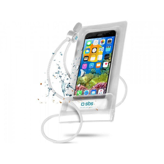 SBS transparent waterproof case for slim smartphones up to 6.5''