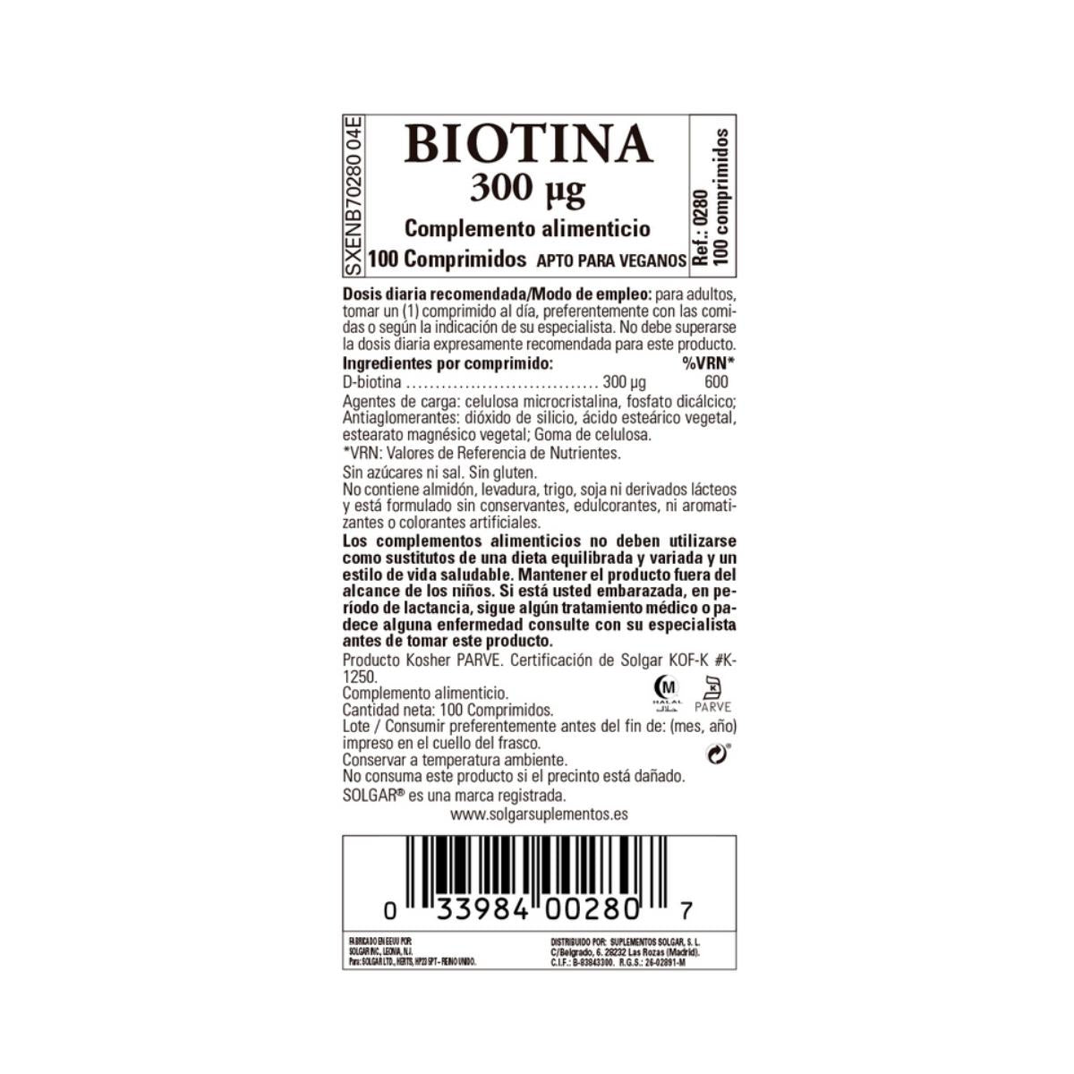 Biotyna, 100 tabletek po 300 μg