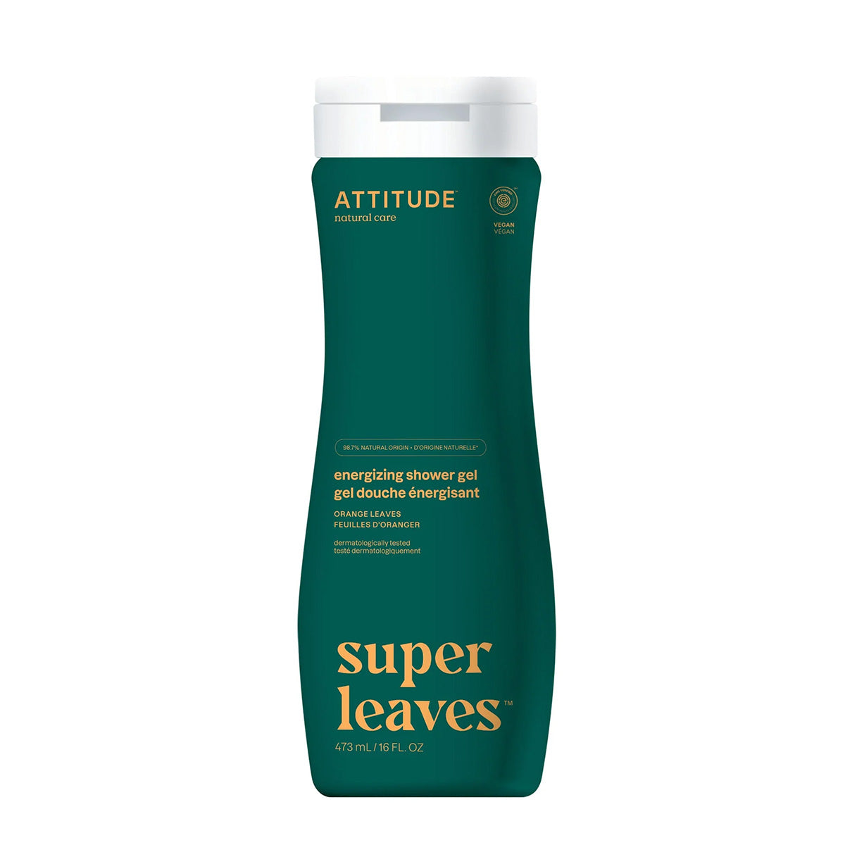 Super Leaves Energising Shower Gel - Orange Leaves, Attitude, 473 ml