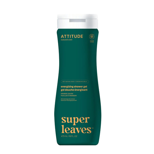 Super Leaves Energising Shower Gel - Orange Leaves, Attitude, 473 ml