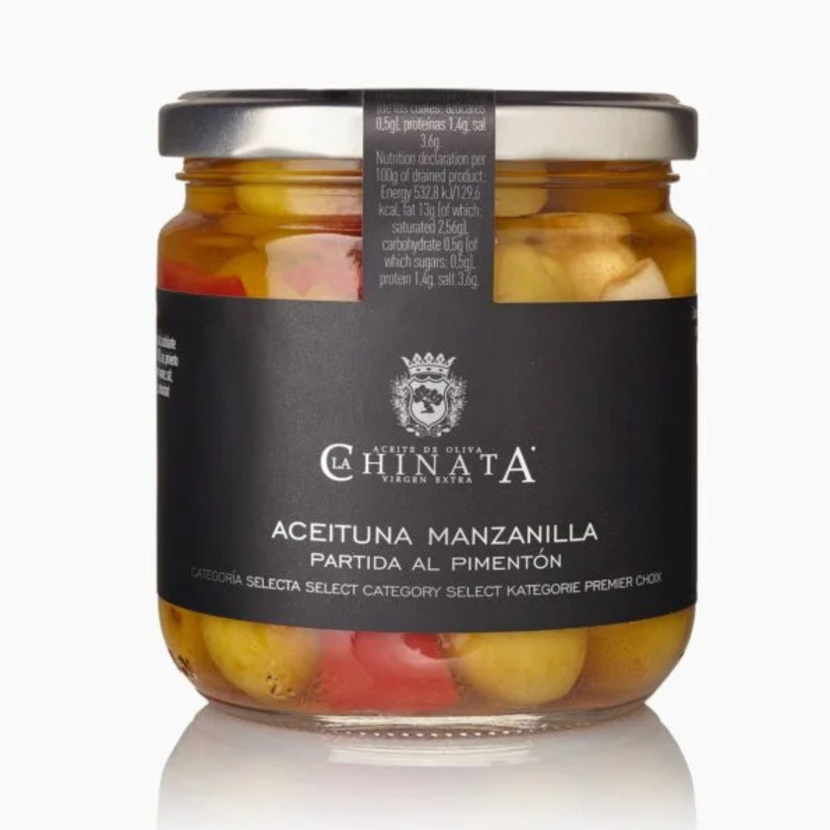 La Chinata Manzanilla-Oliven, mit Paprika gehackt, 370 g