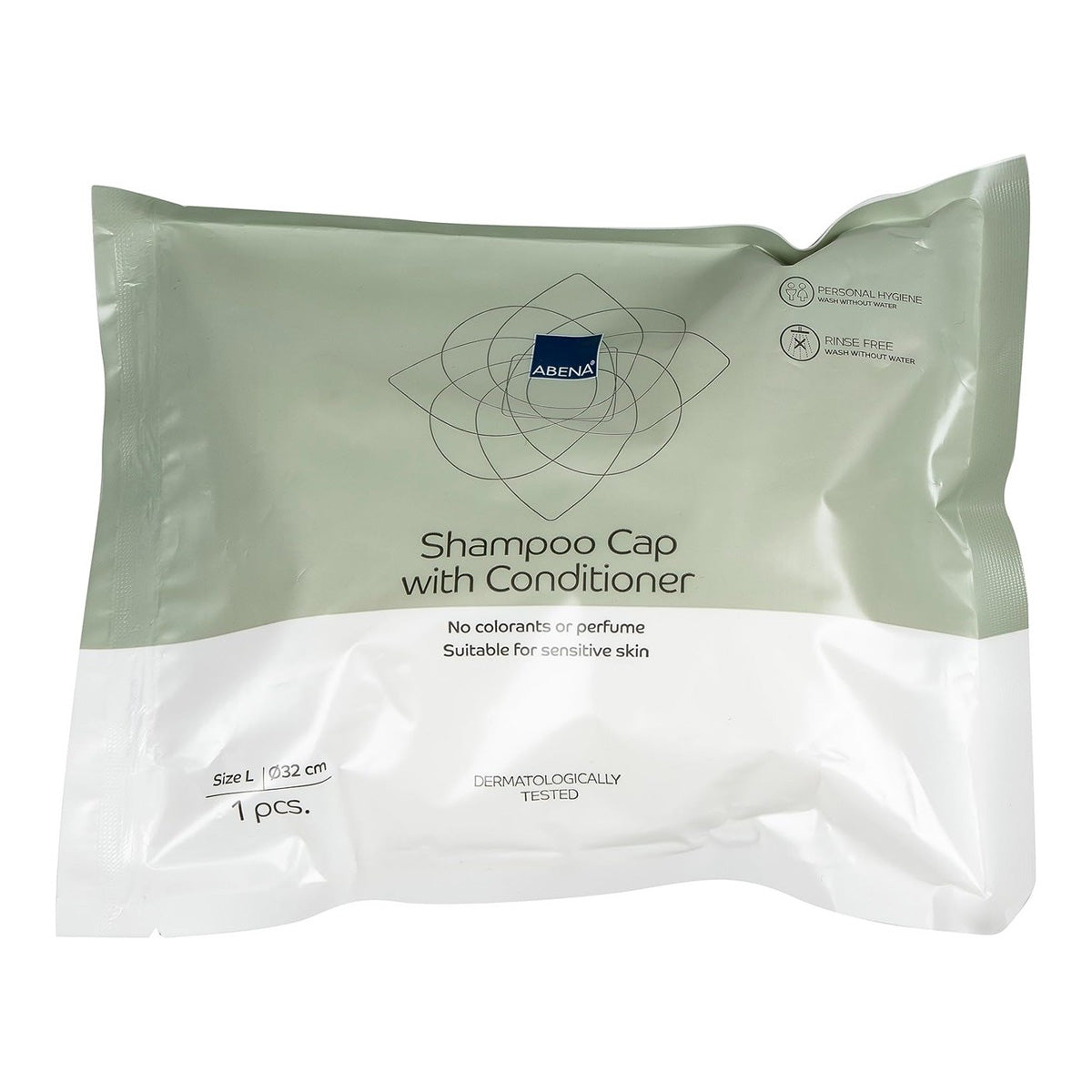 Bonnet avec shampooing et après-shampooing sans rinçage Abena 1 unité