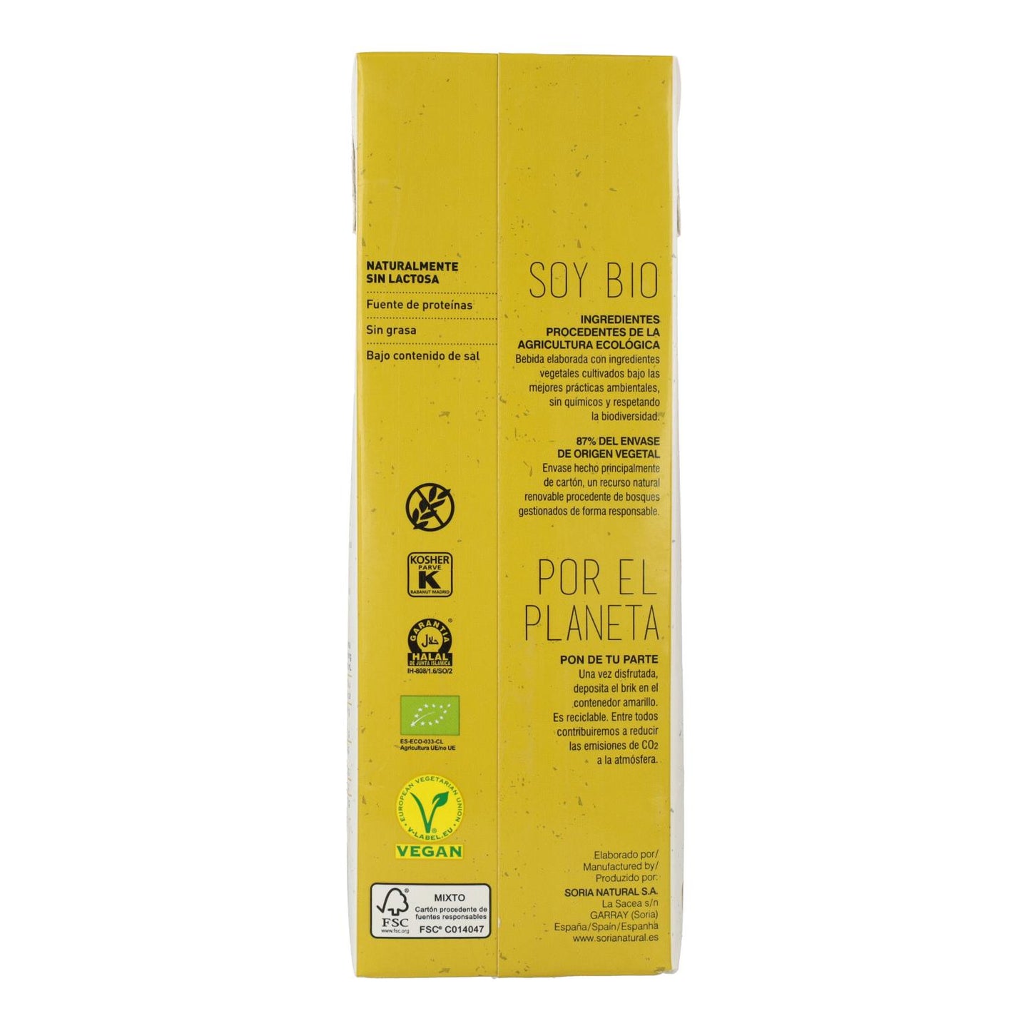 6-Liter-Packung Soria Natural 100% pflanzliches Kanariensaatgetränk 1L