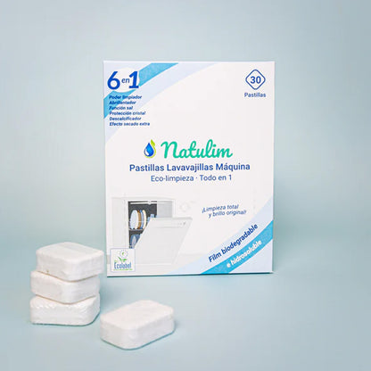 2er-Packung Eco 6-in-1 Geschirrspültabs, Natulim, 30 Stück