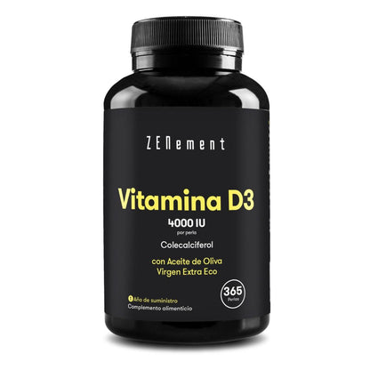 Vitamin D3 4000 IE Zenement, 365 tabletter