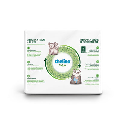 Pack 6 couches T6 17-28 kg Chelino Nature 27 unités