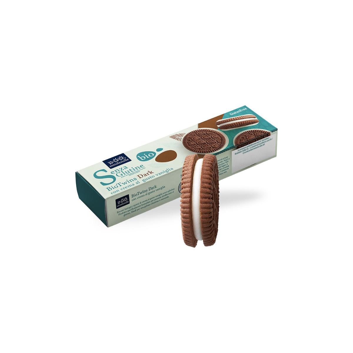 Biscuits biotwins dark vanille sans gluten Sotto 125 g
