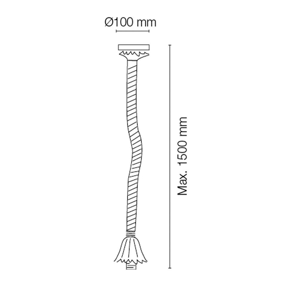 RUSTYKALNY WISIOREK 1 m SZNUR PITA 1xE27 WINERY - CRISTALRECORD