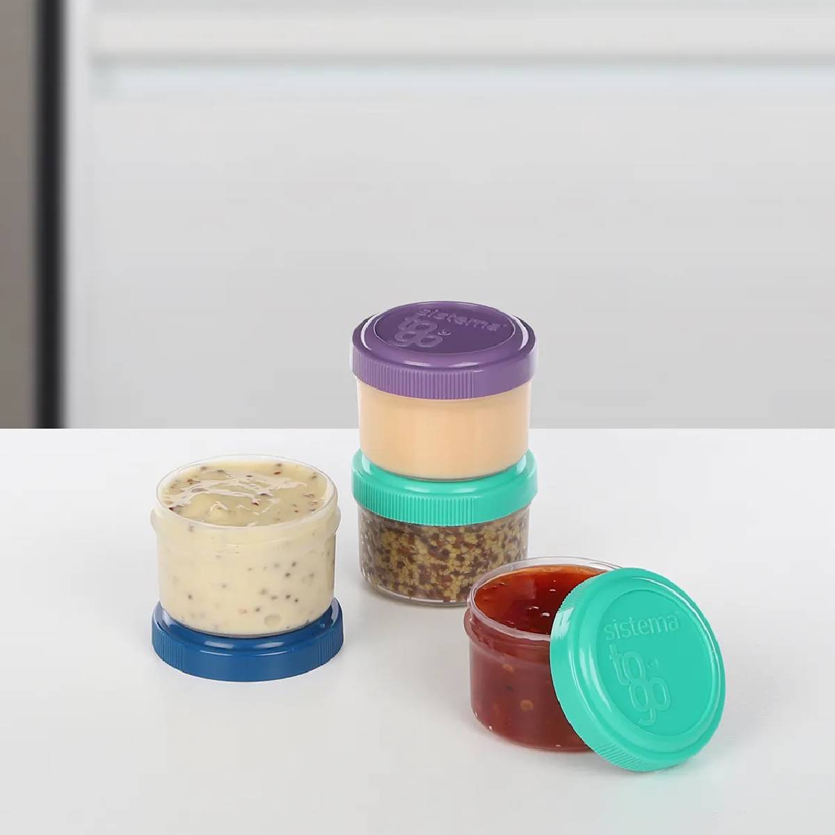 Pakket luchtdichte bakjes Dressing To Go-systeem 4x35 ml
