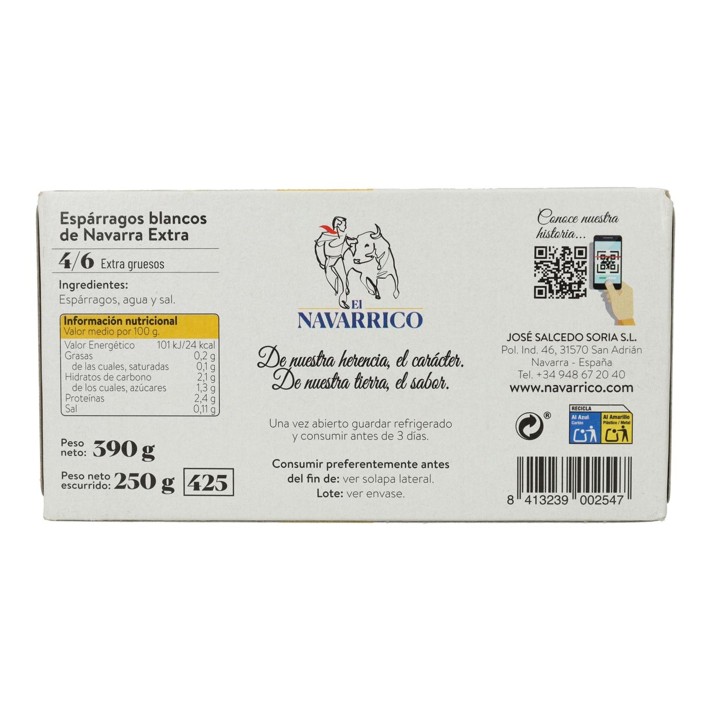 Ausgezeichneter Spargel El Navarrico 4/6 FR DO 425ml Dose