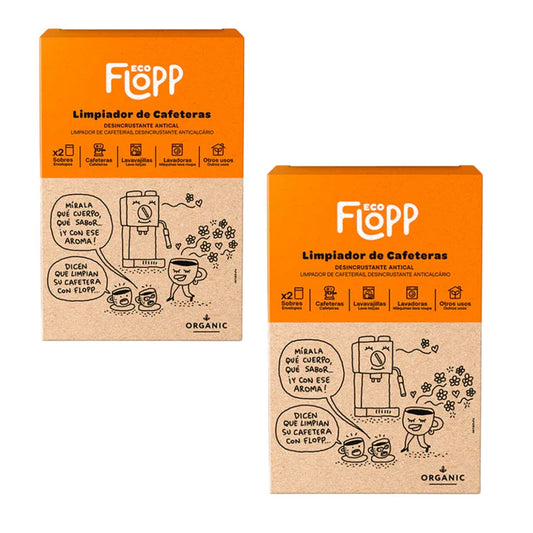 2er-Pack Kaffeemaschinenreiniger – 1 Karton x 2 Flopp-Beutel