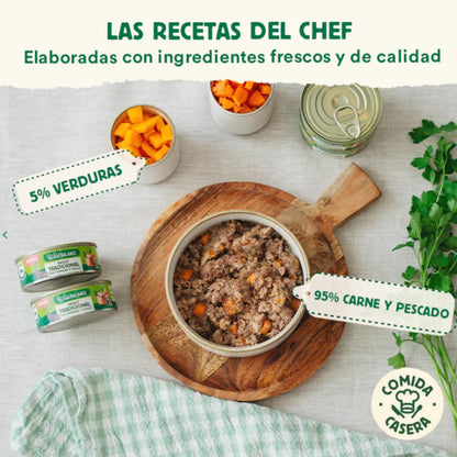 Boîte complète de ragoût traditionnel de bœuf et poulet pour chats Wild Balance 80 g