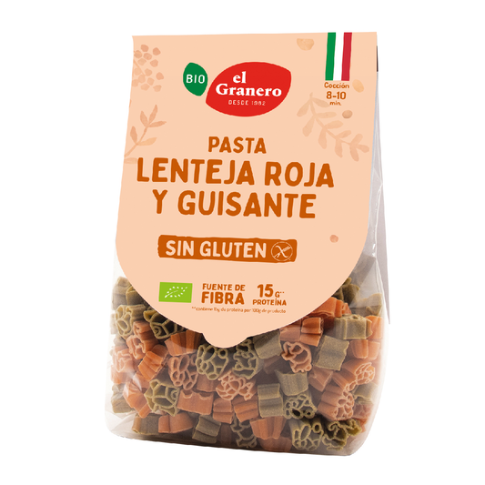 Glutenfreie Bio-Linsen- und Erbsennudeln El Granero 250g