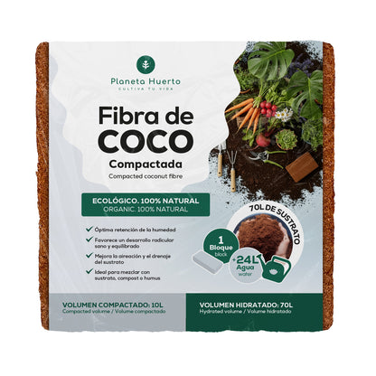 Pack 3x Sustrato Fibra de Coco Planeta Huerto 70 Litros