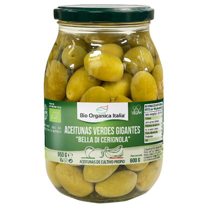 Riesige grüne Oliven Bio Organica Italia 950 g