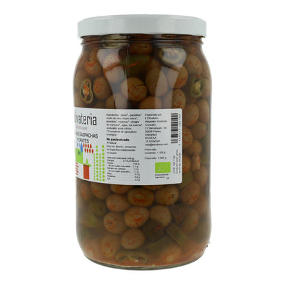 Pikante Gazpacha-Oliven, Bio-Oliven von Olivateria, 1,1 kg (lose)