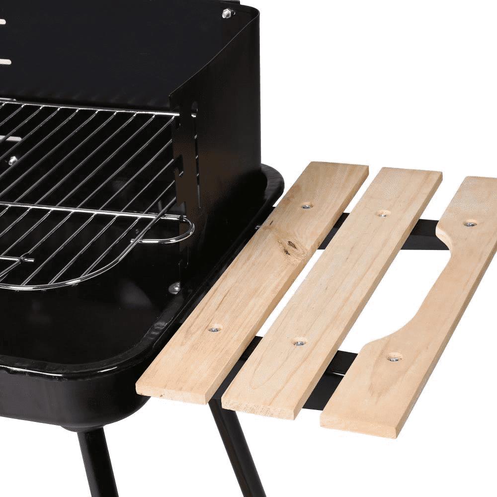 Holzkohlegrill Rect. Schwarzer Wagen 67 x 38 x 83 cm Ldk Garden