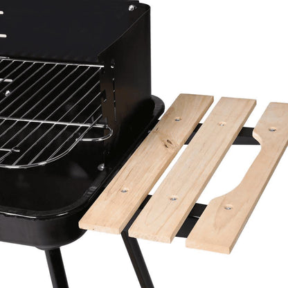 Holzkohlegrill Rect. Schwarzer Wagen 67 x 38 x 83 cm Ldk Garden