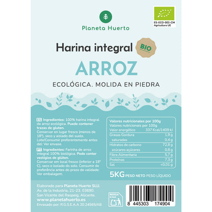 Farine de riz complète Eco Planet Garden 5 Kg