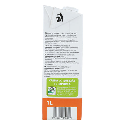 4-pack glutenfri havredryck Bio Sol Natural 1 l