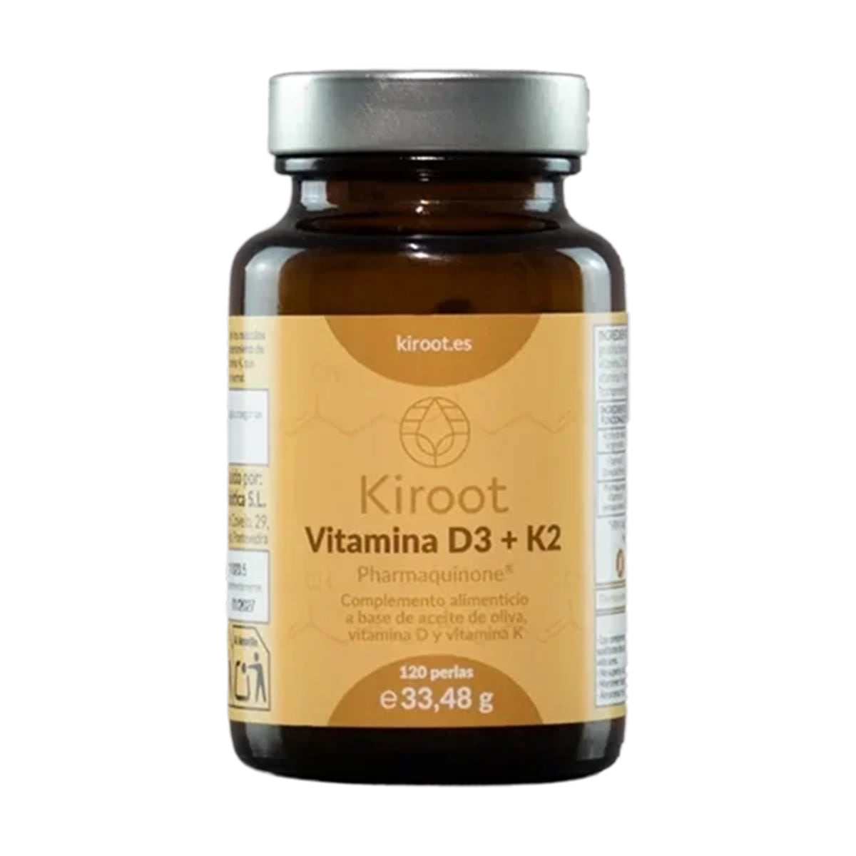 Vitamin D3+K2, Kiroot, 120 kapslar