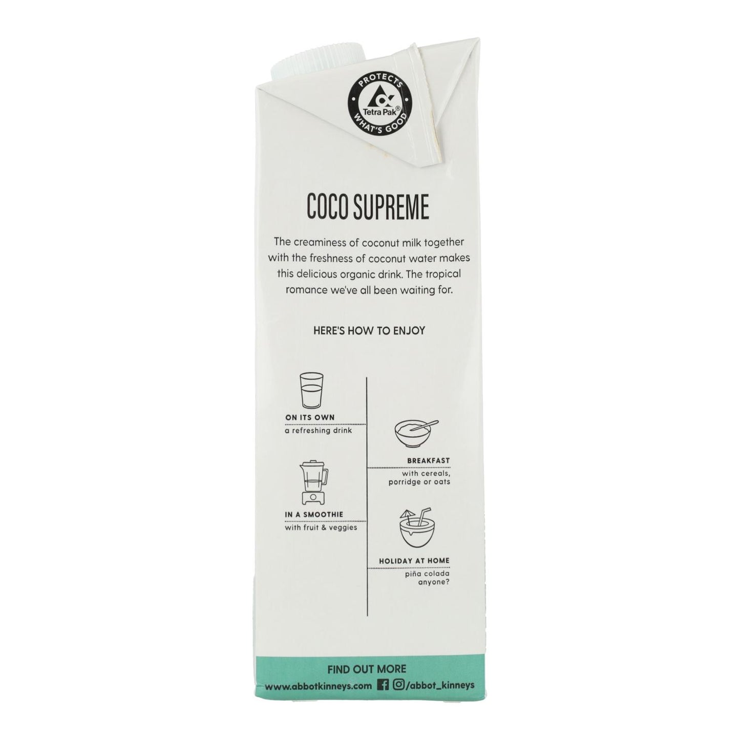 6er-Packung Supreme Kokos-Gemüsegetränk Bio Abbot Kinney 1L